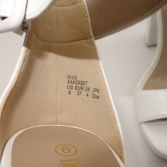 NEW Dream Pairs Women's 6 Hi Lo Ankle Strap Open Toe Chunky Platform Heels White - Picture 4 of 9
